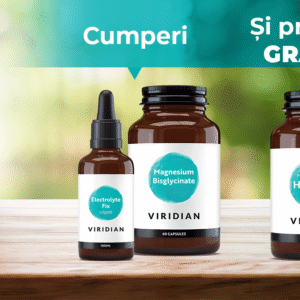 Pachet promotional multivitamine cu minerale Viridian High Five Electrolyte Fix Magneziu Bisglicinat gratuit