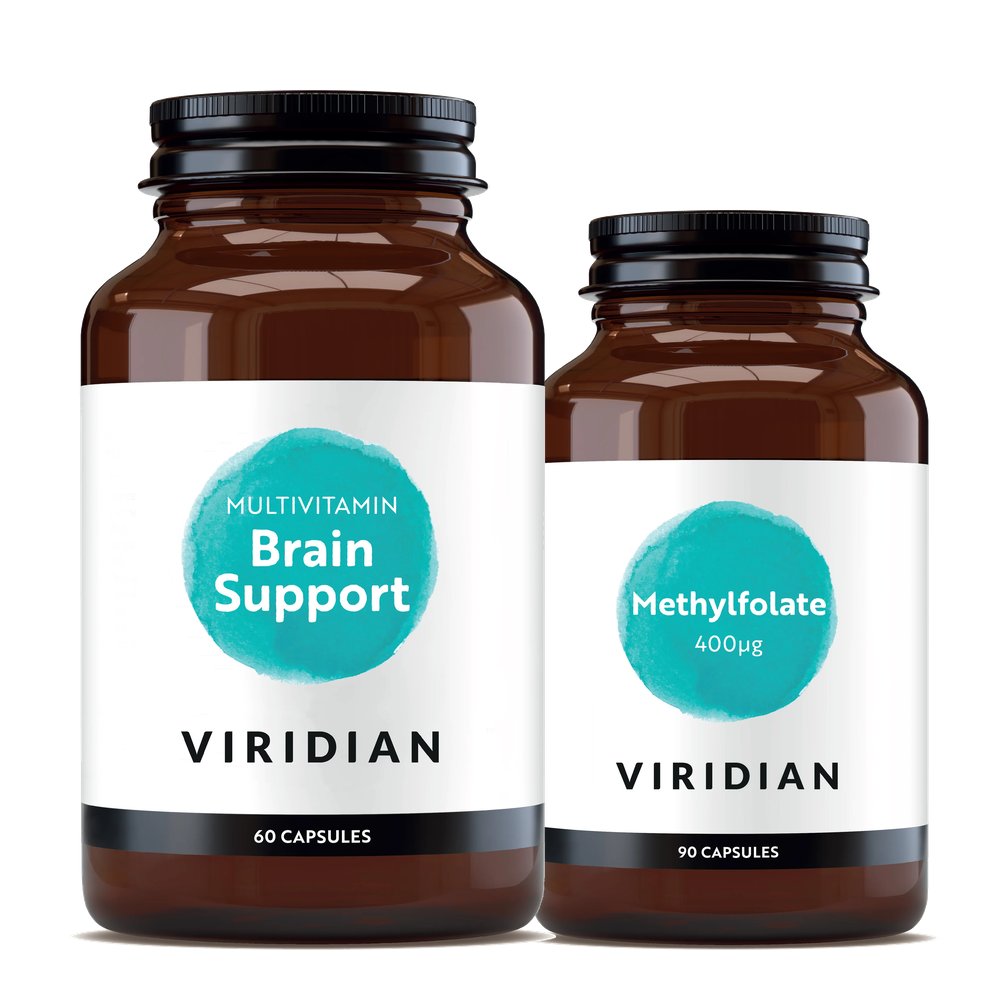 Pachet Focus Examene - Brain Support si Methylfolat Viridian pentru concentrare la examene