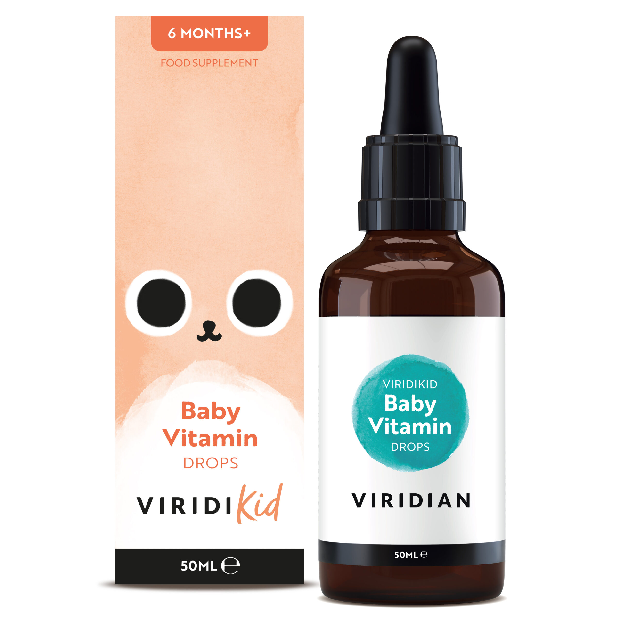 ViridiKid Picături cu Vitamine pentru Bebeluși, flacon de 50 ml cu pipetă