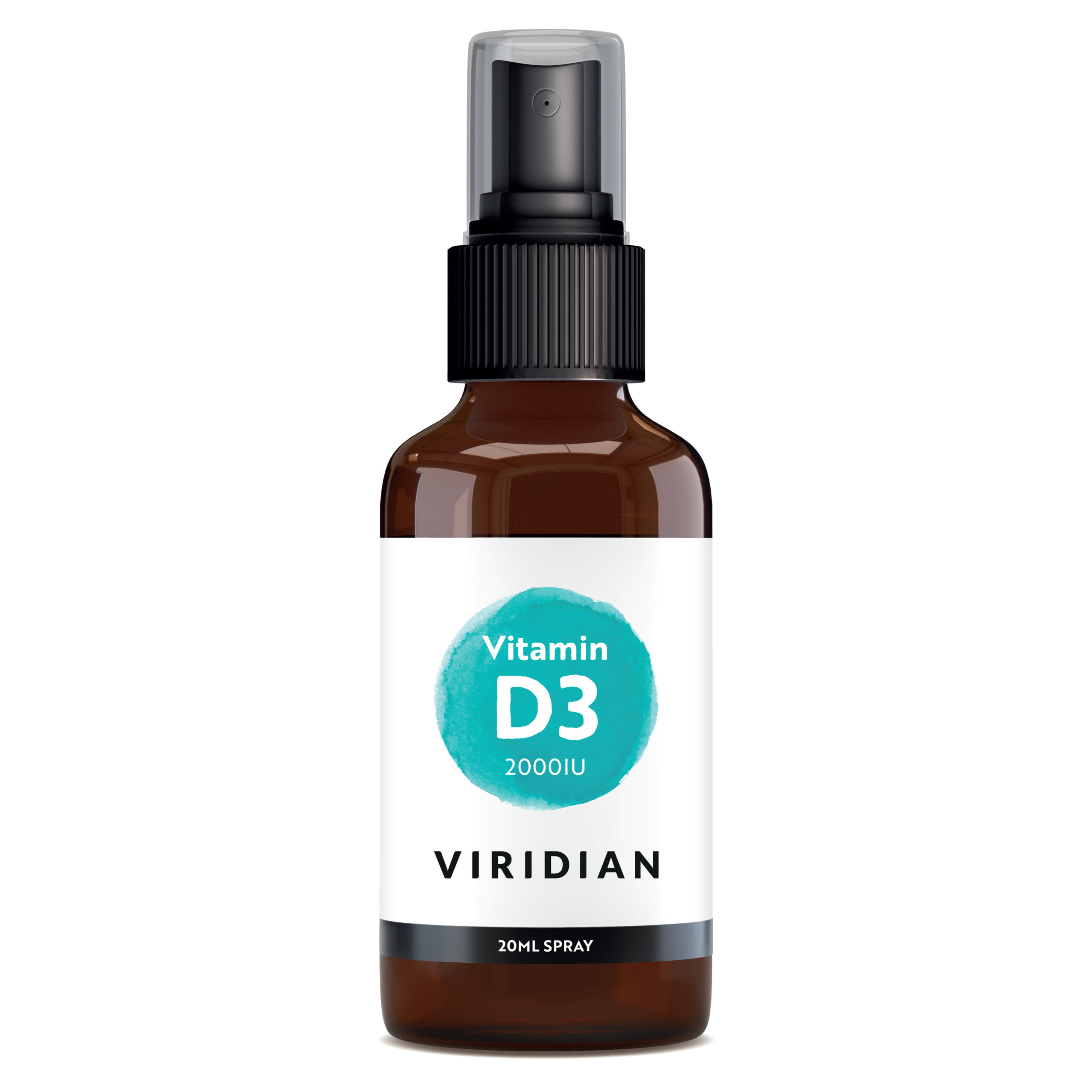 Viridian Vitamina D3 2000 UI Spray, flacon de 20 ml cu aromă de portocale