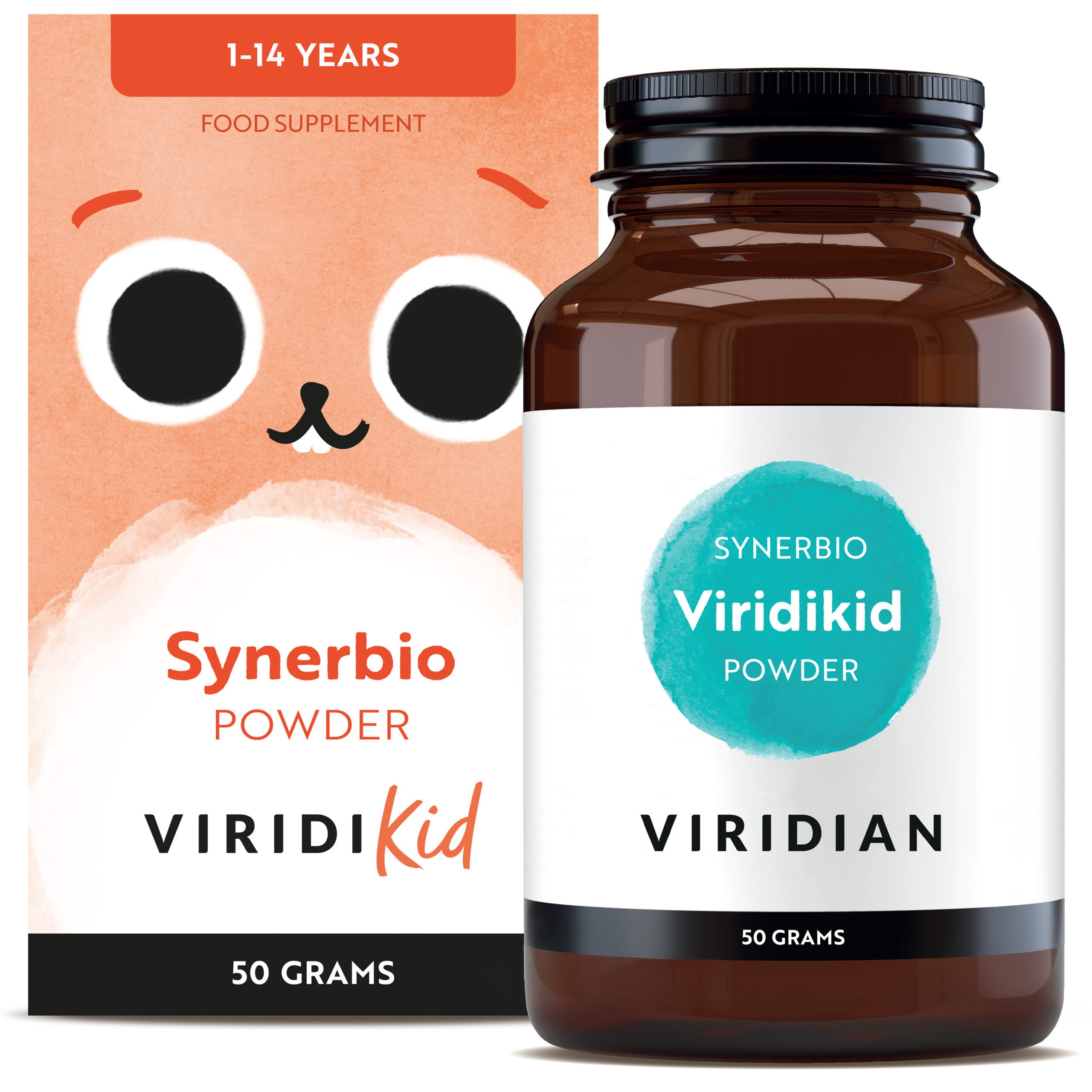 Probiotic pentru Copii Synerbio ViridiKid, borcan de 50 g cu linguriță de dozare