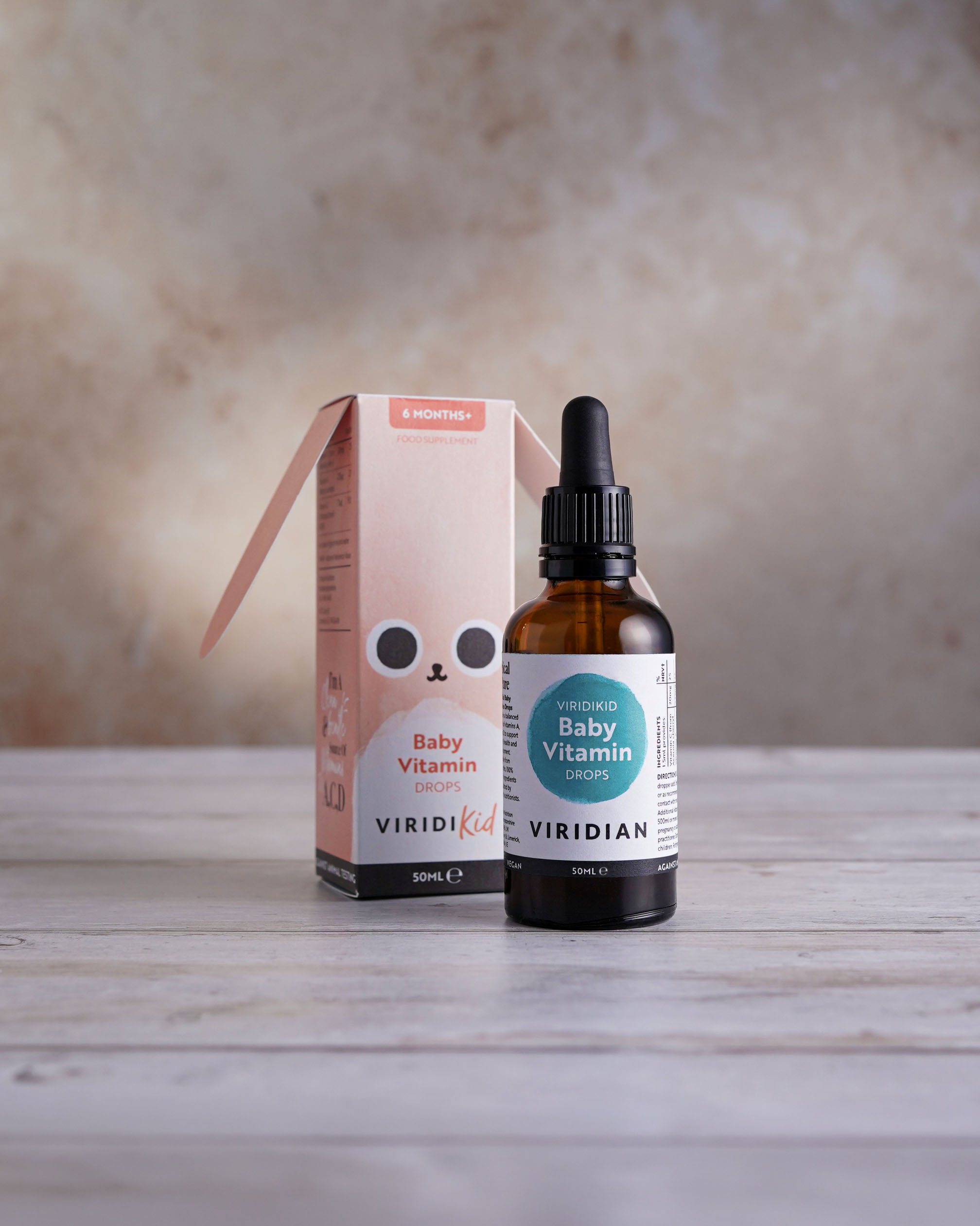 ViridiKid Picături cu Vitamine pentru Bebeluși, flacon de 50 ml cu pipetă
