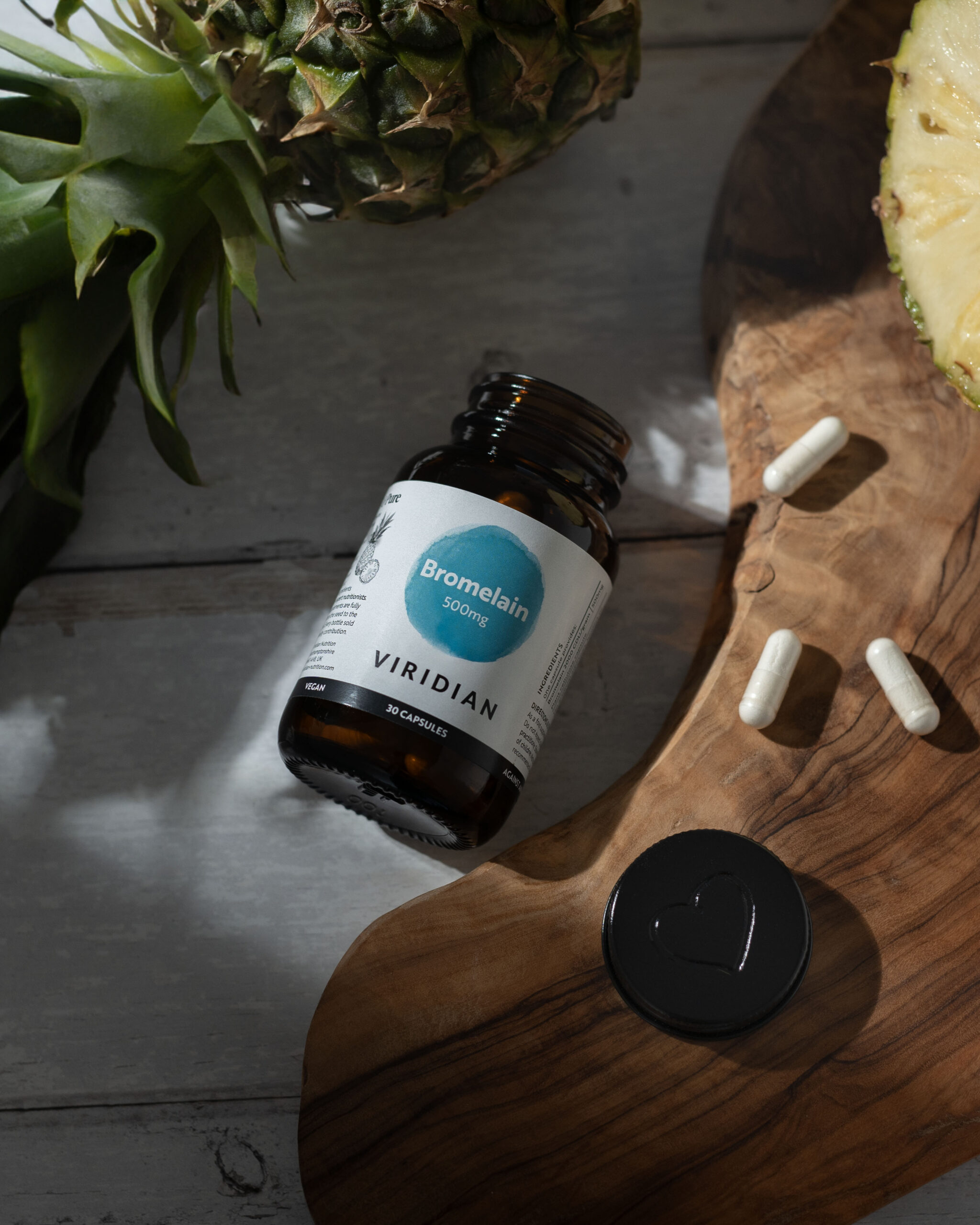 Viridian Bromelaină 500 mg, flacon cu 30 capsule