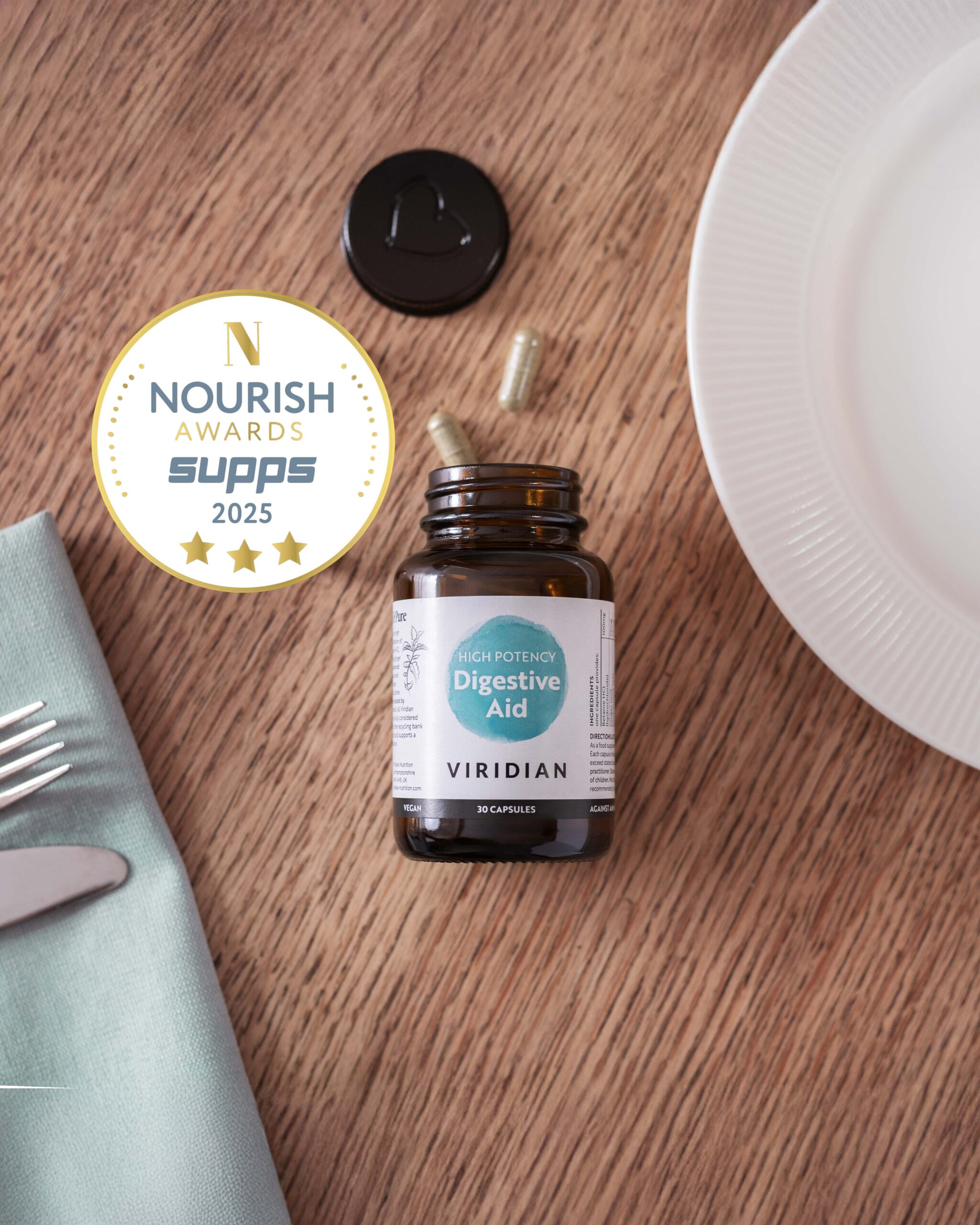 Viridian Enzime Digestive Forte, flacon cu 30 capsule