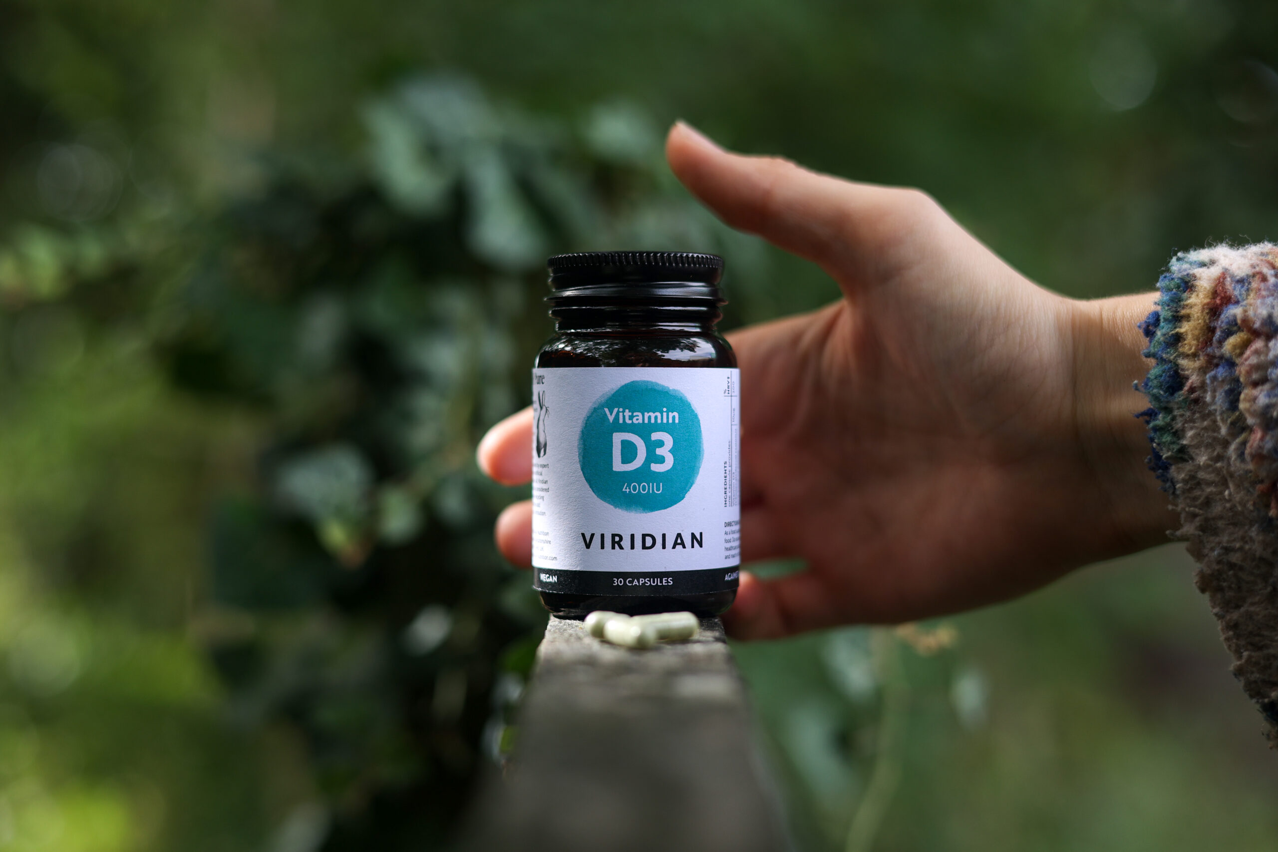 Vitamina D3 400 UI din licheni Viridian, flacon cu 30 capsule